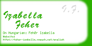 izabella feher business card